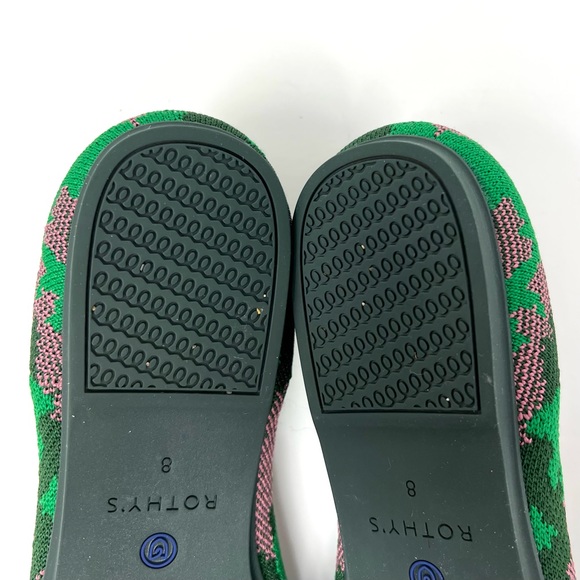 Rothy’s “The Flat” Botanicamo Green Slip On Ballet Flats Size 8 - Picture 8 of 9